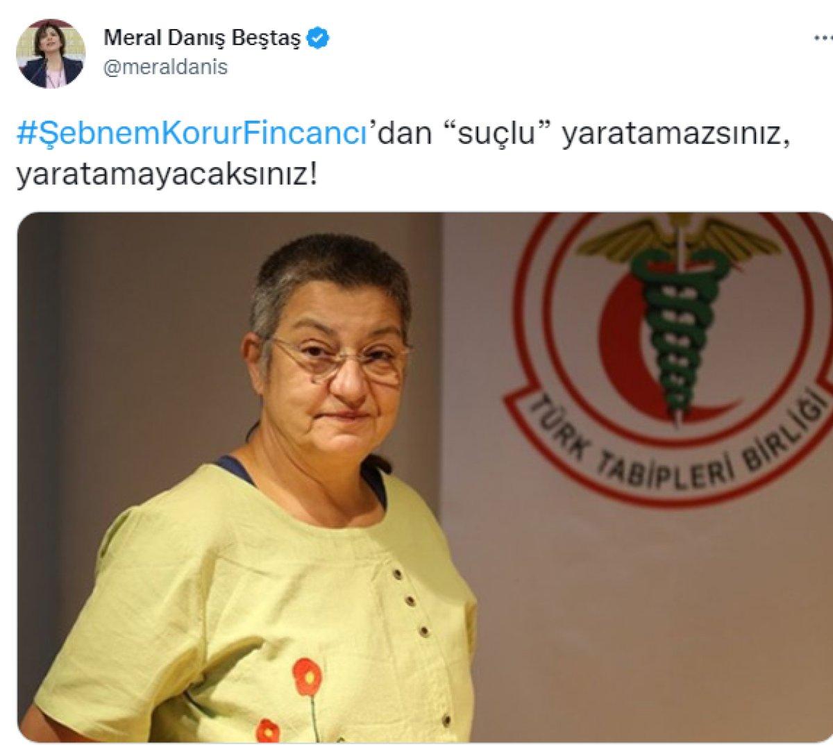 HDP'den gözaltına alınan TTB Başkanı Fincancı'ya destek paylaşımı