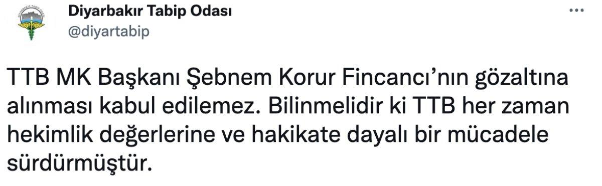Tabip Odaları'ndan Şebnem Fincancı'ya destek açıklamaları