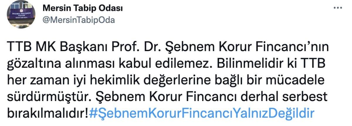 Tabip Odaları'ndan Şebnem Fincancı'ya destek açıklamaları