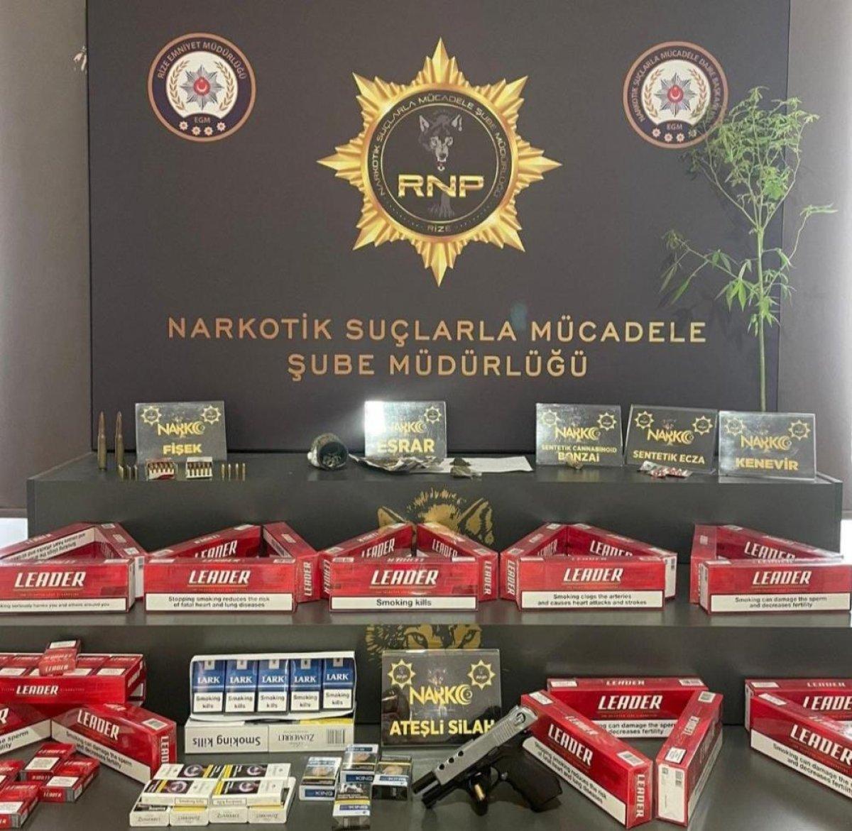 Rize'de uyuşturucu operasyonu: 4 tutuklama