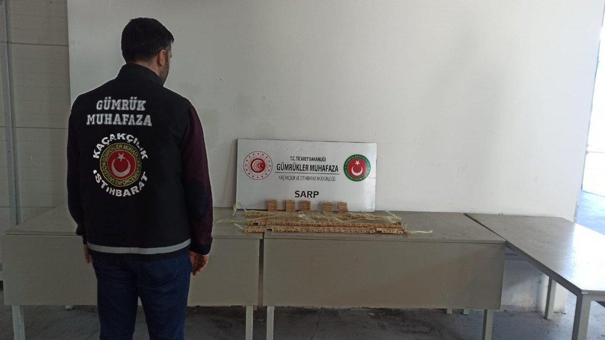 Sarp Gümrük Kapısı'nda bir yolcunun belinde binin üzerinde arı bulundu