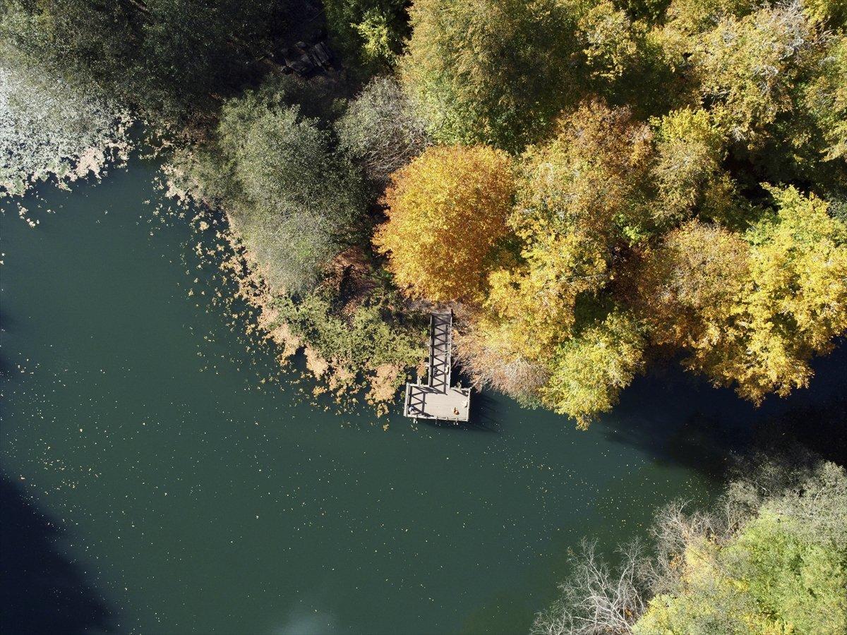 Yedigöller Milli Parkı renkli manzaralar oluşturdu