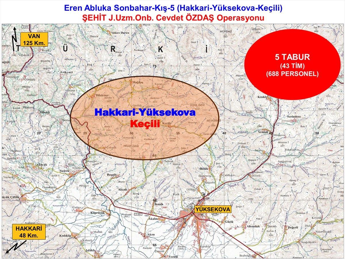 Hakkari'de 'Eren Abluka Sonbahar Kış-5' operasyonu başlatıldı