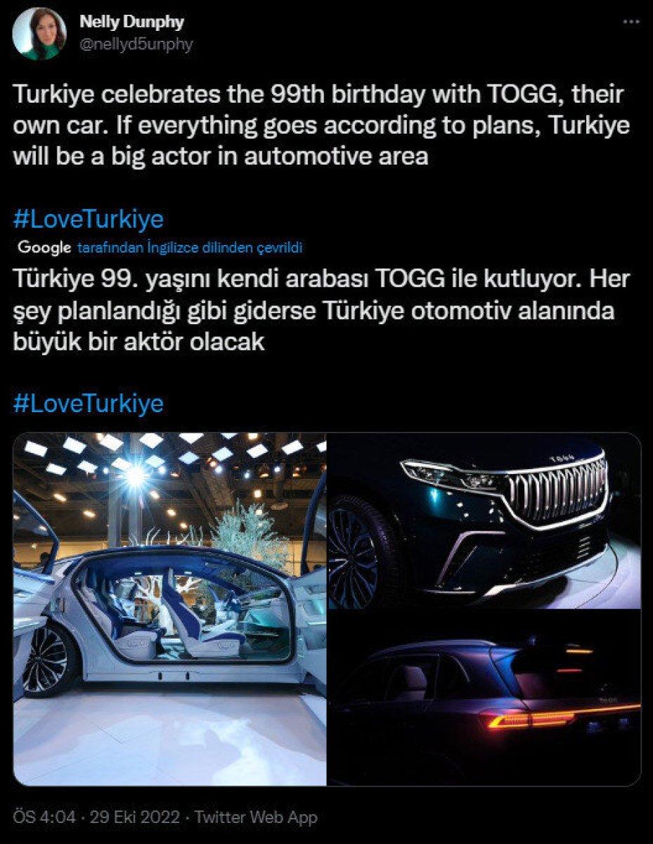 Togg Twitter'da ABD ve Brezilya gündemine girdi