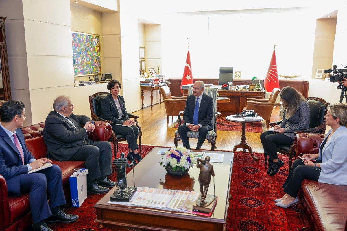 Kemal Kılıçdaroğlu, Yunan Büyükelçi Lazaris'i kabul etti