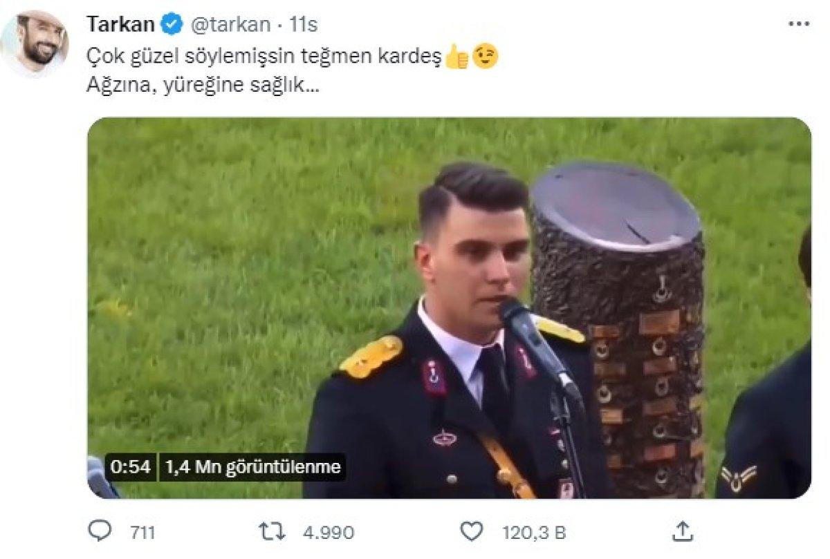 Teğmen Ahmet Hamdi Öğüt'ten 'İnci Tanem' performansı