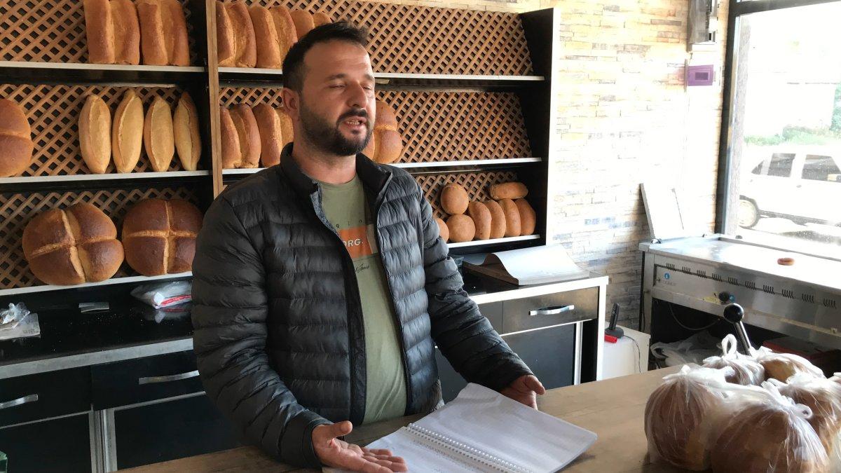 Edirne'de veresiye defterinin hepsini ödemek isteyen çifte, fırıncı karşı çıktı