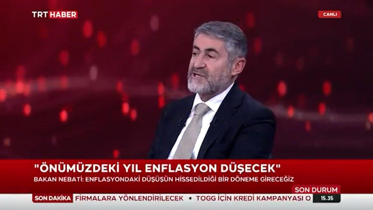 Nureddin Nebati: Aralık ayından itibaren enflasyonun belini kıracağız