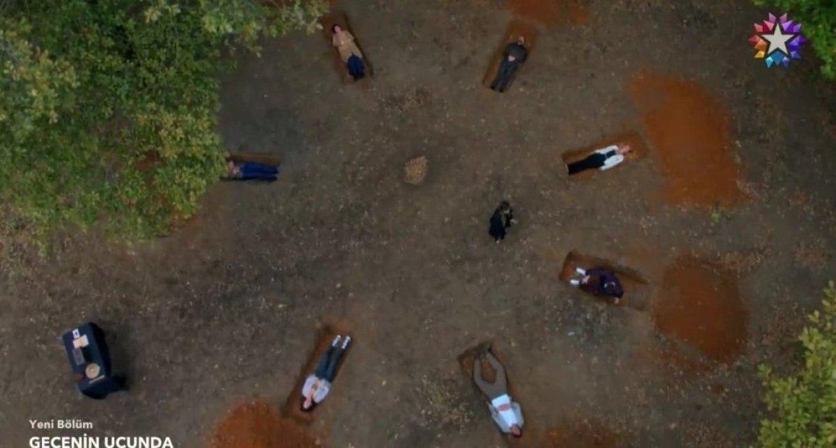 Neslihan Atagül ile Kadir Doğulu canlı canlı mezara girdi