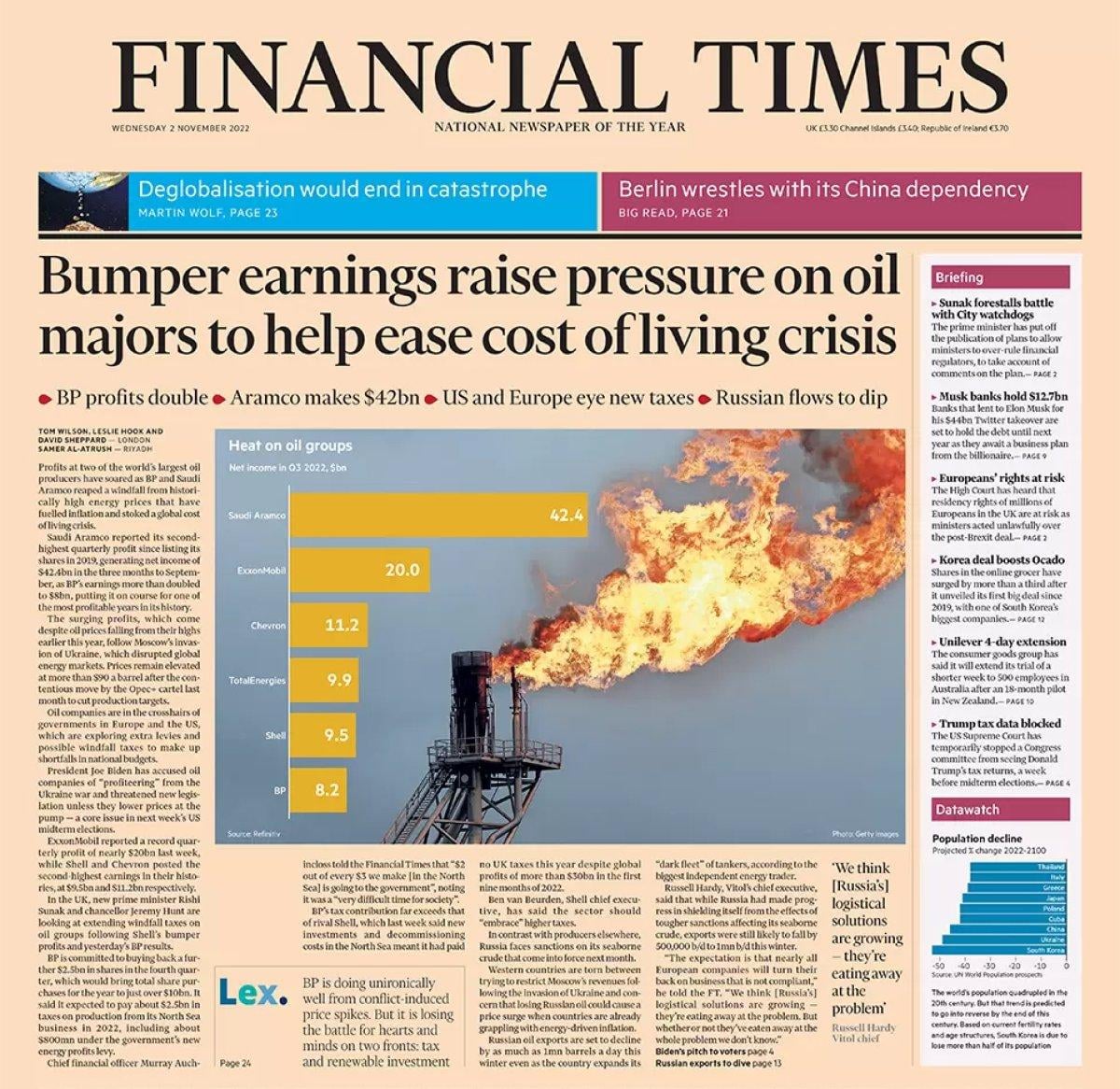 Artan kârlar, petrol şirketleri üzerinde ek vergi baskısı oluşturuyor