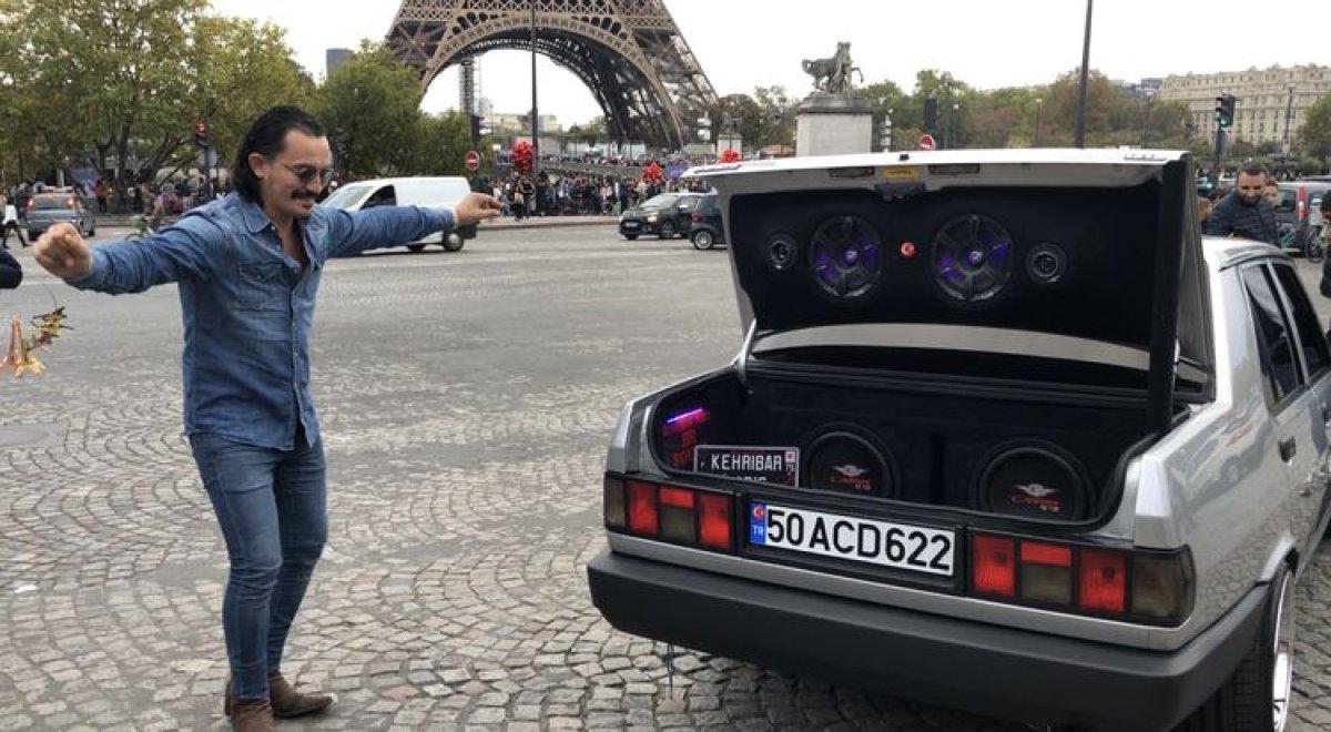 Paris'te yaşayan Türk'ün Şahin aracı, görenlerin ilgisini çekiyor