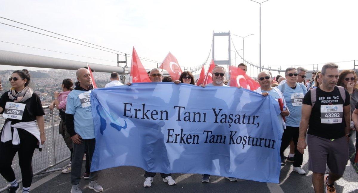 Akciğer kanserini yenen hastalar Avrasya maratonuna katıldı