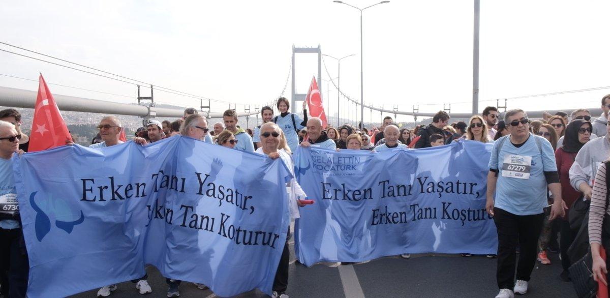 Akciğer kanserini yenen hastalar Avrasya maratonuna katıldı