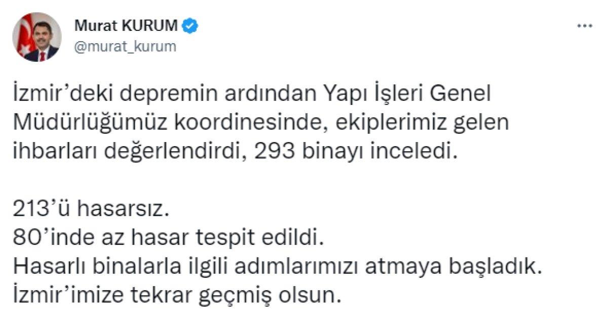 İzmir depremindeki hasarlı binalar için çalışmalar başladı