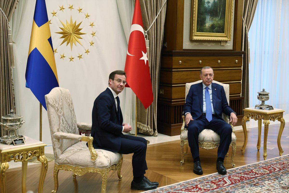 Cumhurbaşkanı Erdoğan, İsveç Başbakanı Ulf Kristersson ile görüştü