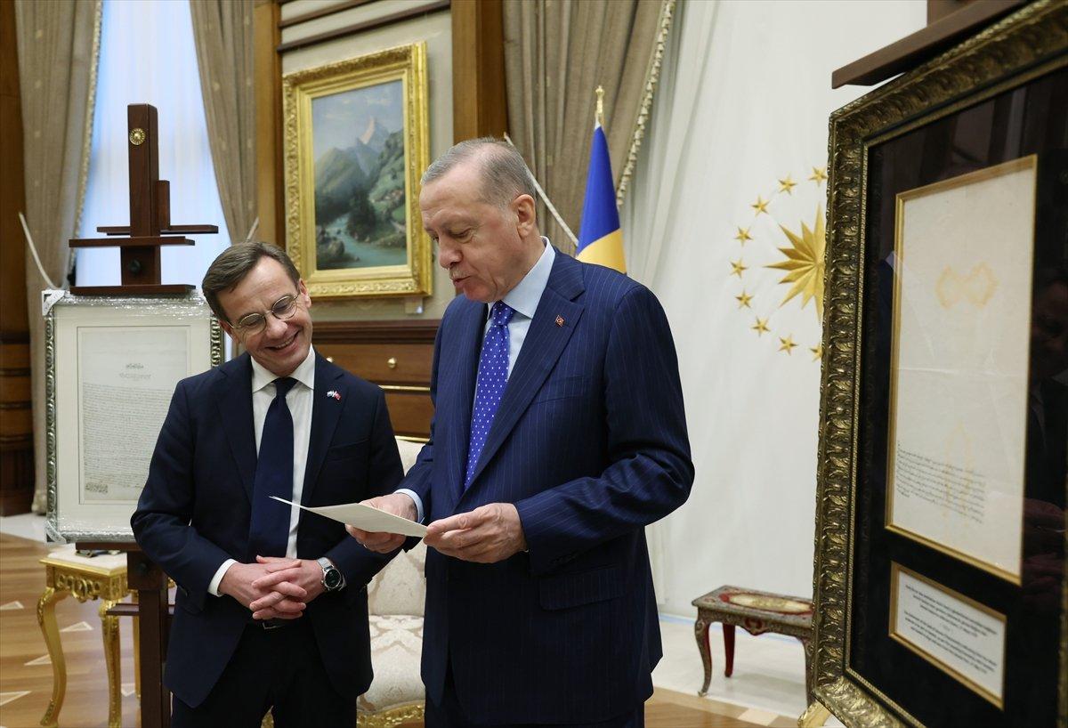 Cumhurbaşkanı Erdoğan, İsveç Başbakanı Ulf Kristersson ile görüştü