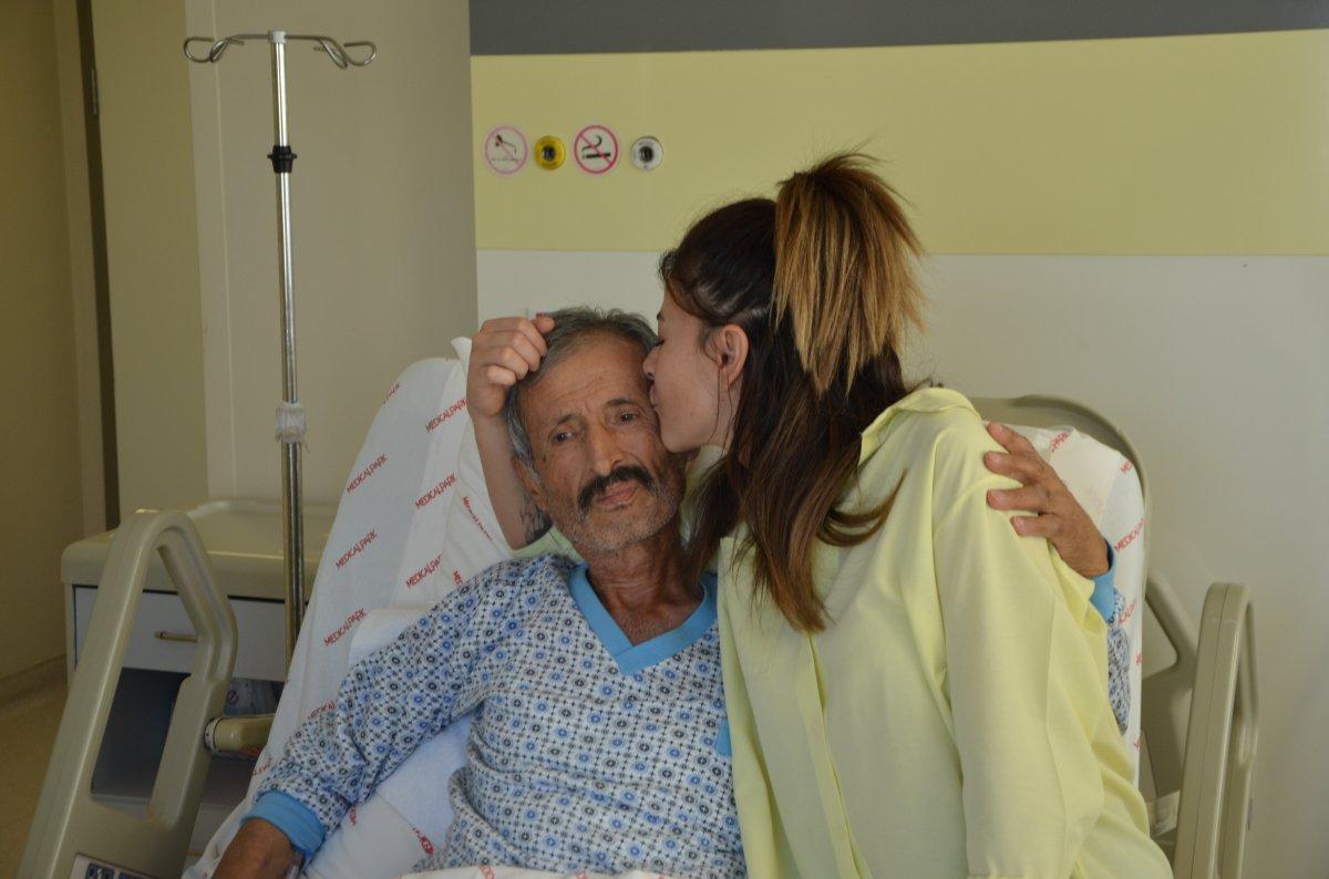 Isparta'da siroz hastası dedesine karaciğerini verdi