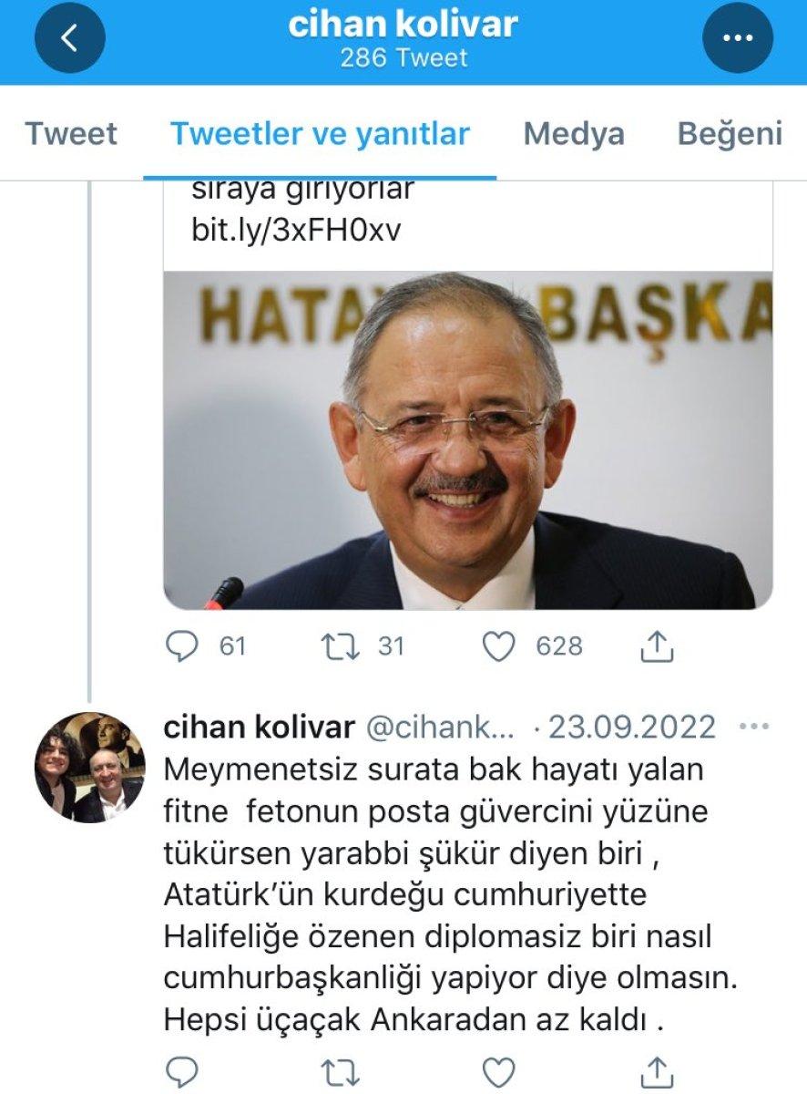 Türk milletine hakaret eden Cihan Kolivar'ın Twitter paylaşımları