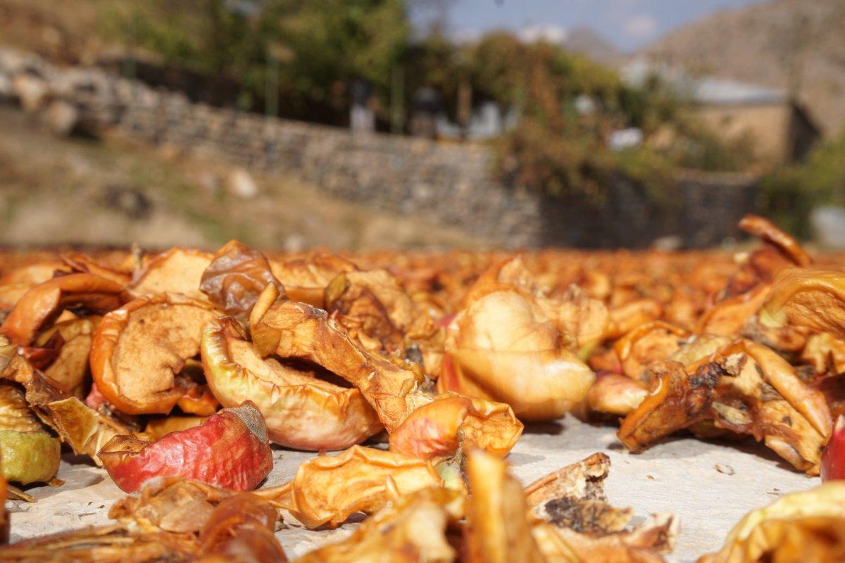 Şırnak’ta kış öncesi meyveler kurutulup, salçalar yapıldı