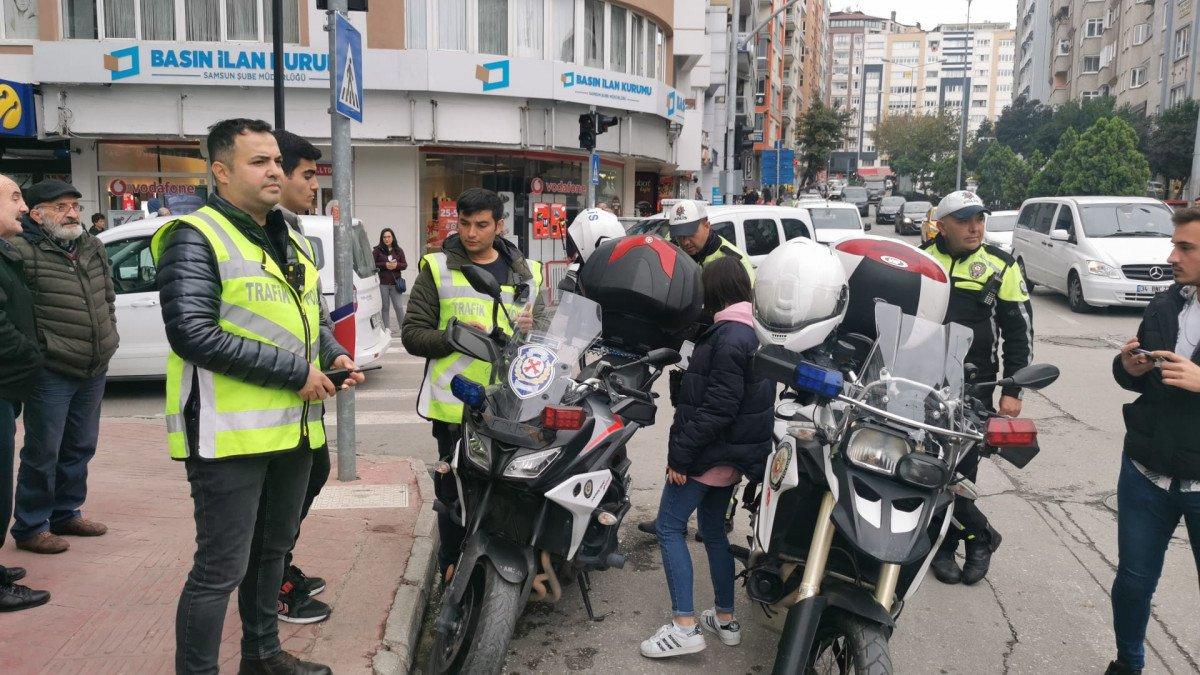 Samsun'da 75 yayaya ışık ihlali cezası