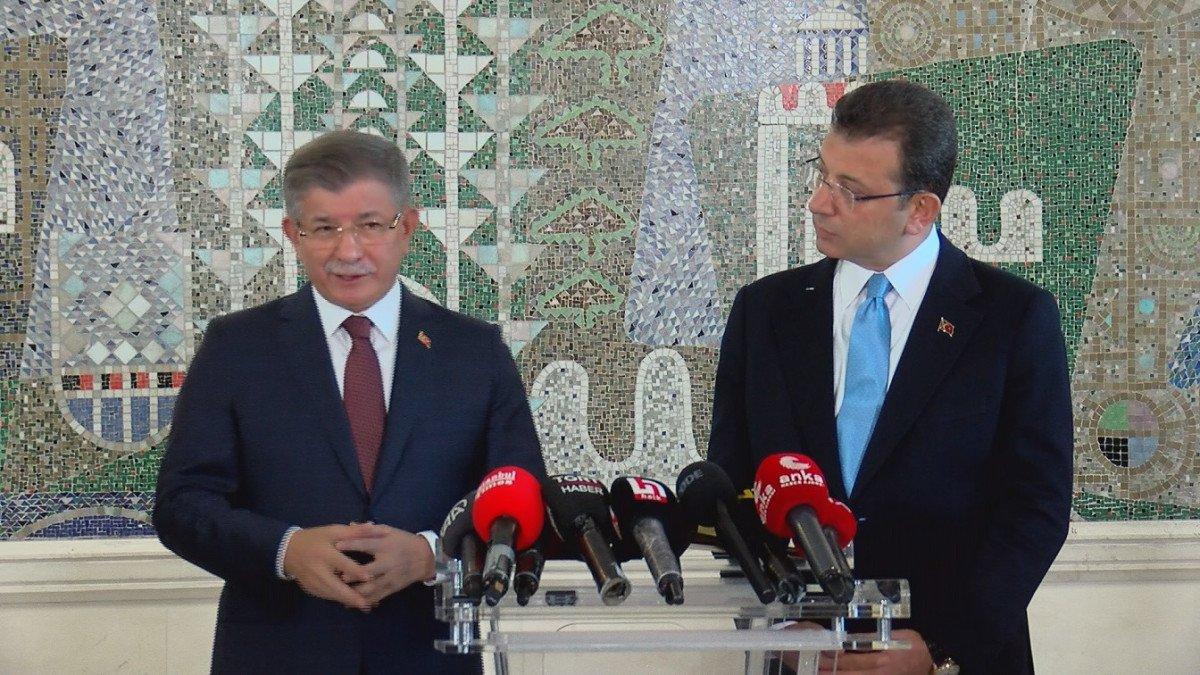 Ahmet Davutoğlu, Ekrem İmamoğlu’nu ziyaret etti