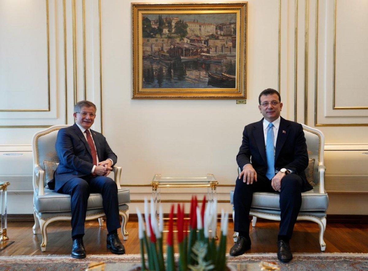 Ahmet Davutoğlu, Ekrem İmamoğlu’nu ziyaret etti