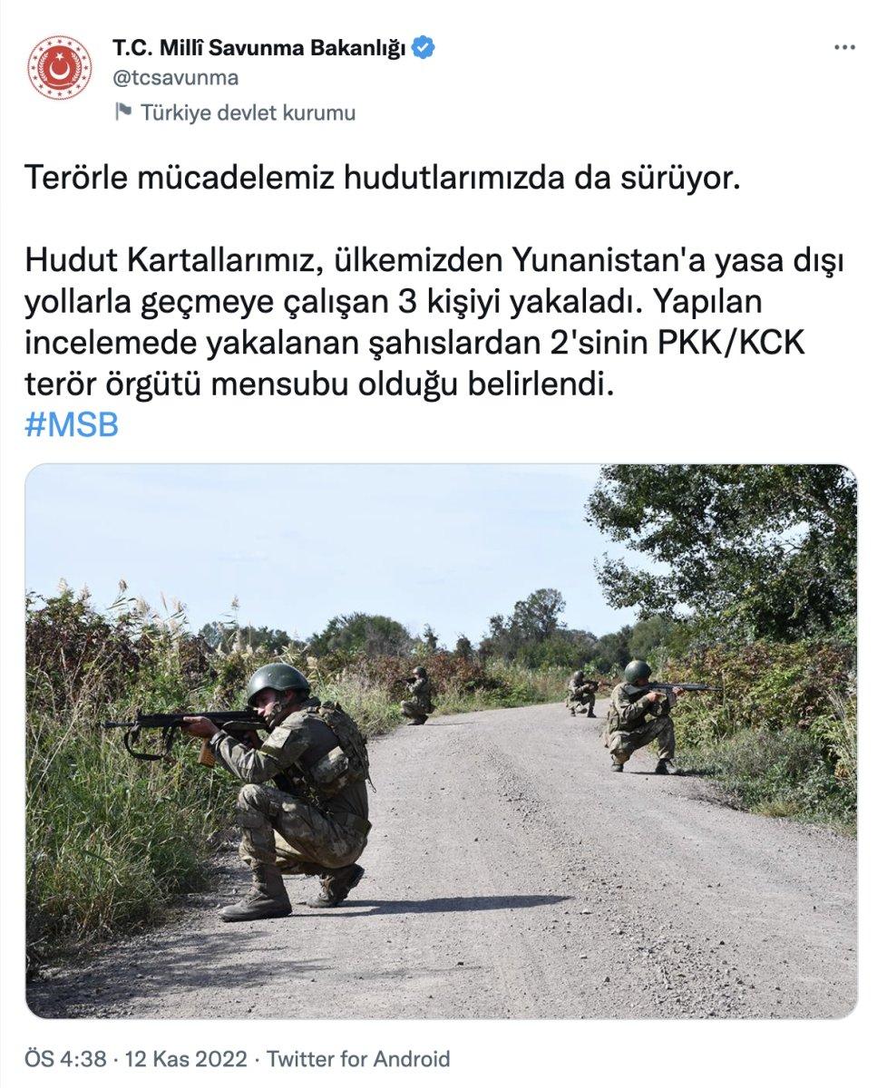Yunanistan'a geçmeye çalışan 3 kişi yakalandı