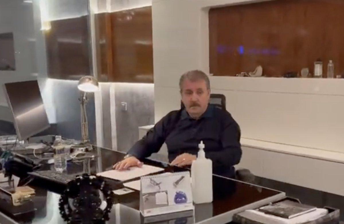 Mustafa Destici’nin deprem tatbikatına katıldığı anlar