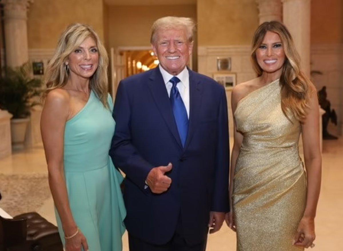 Donald Trump, eski eşi Marla Maples ile poz verdi