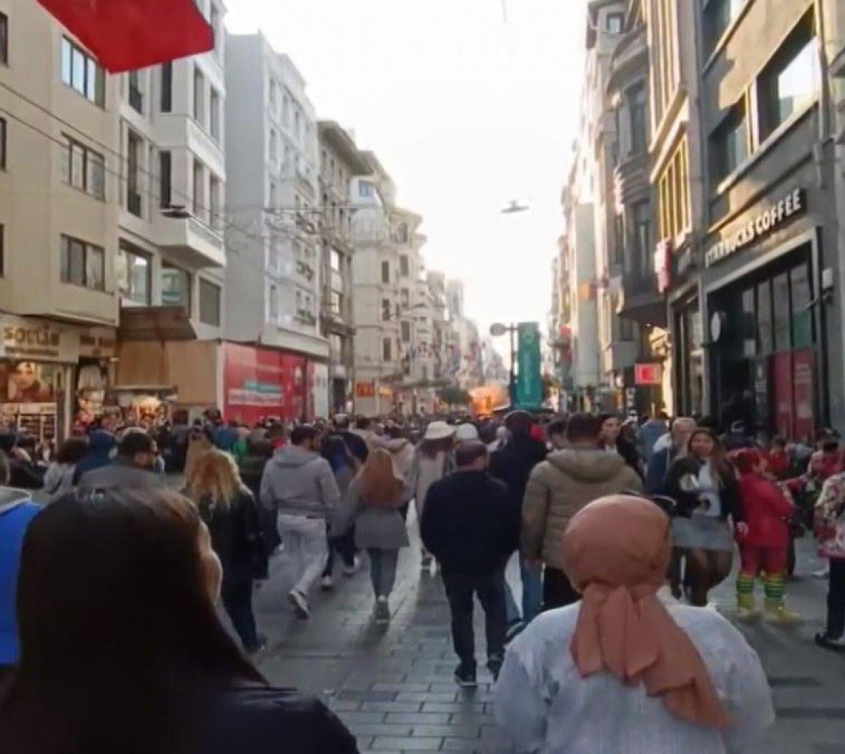 Taksim'deki patlama anı kameraya yansıdı
