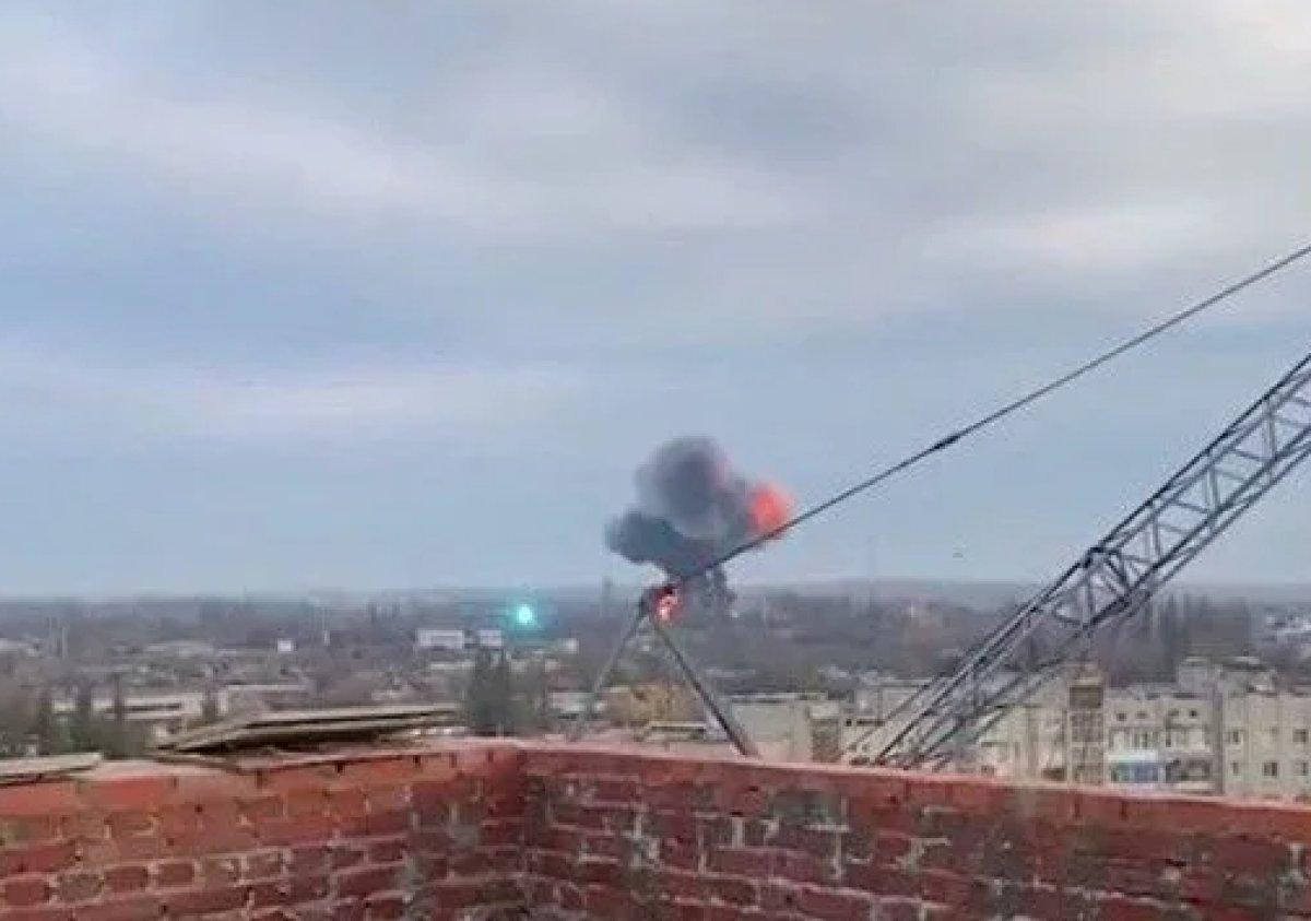 Ukrayna'nın başkenti Kiev'de iki bina vuruldu