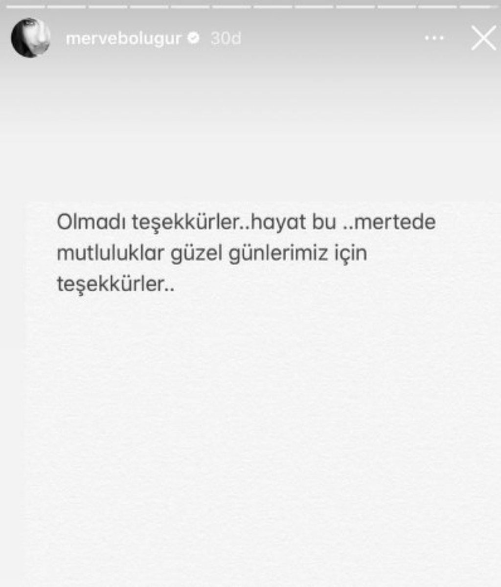 Merve Boluğur, eşi Mert Aydın ile ayrıldığını açıkladı