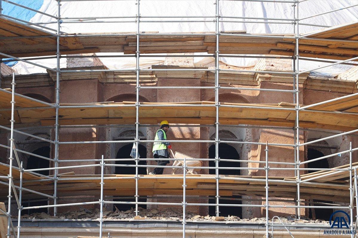 Selimiye Camisi'nde restorasyon sürüyor