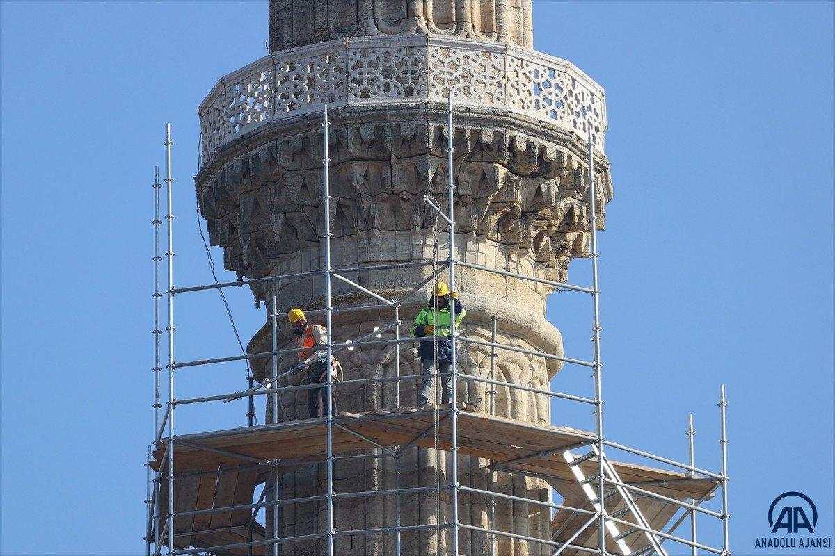 Selimiye Camisi'nde restorasyon sürüyor