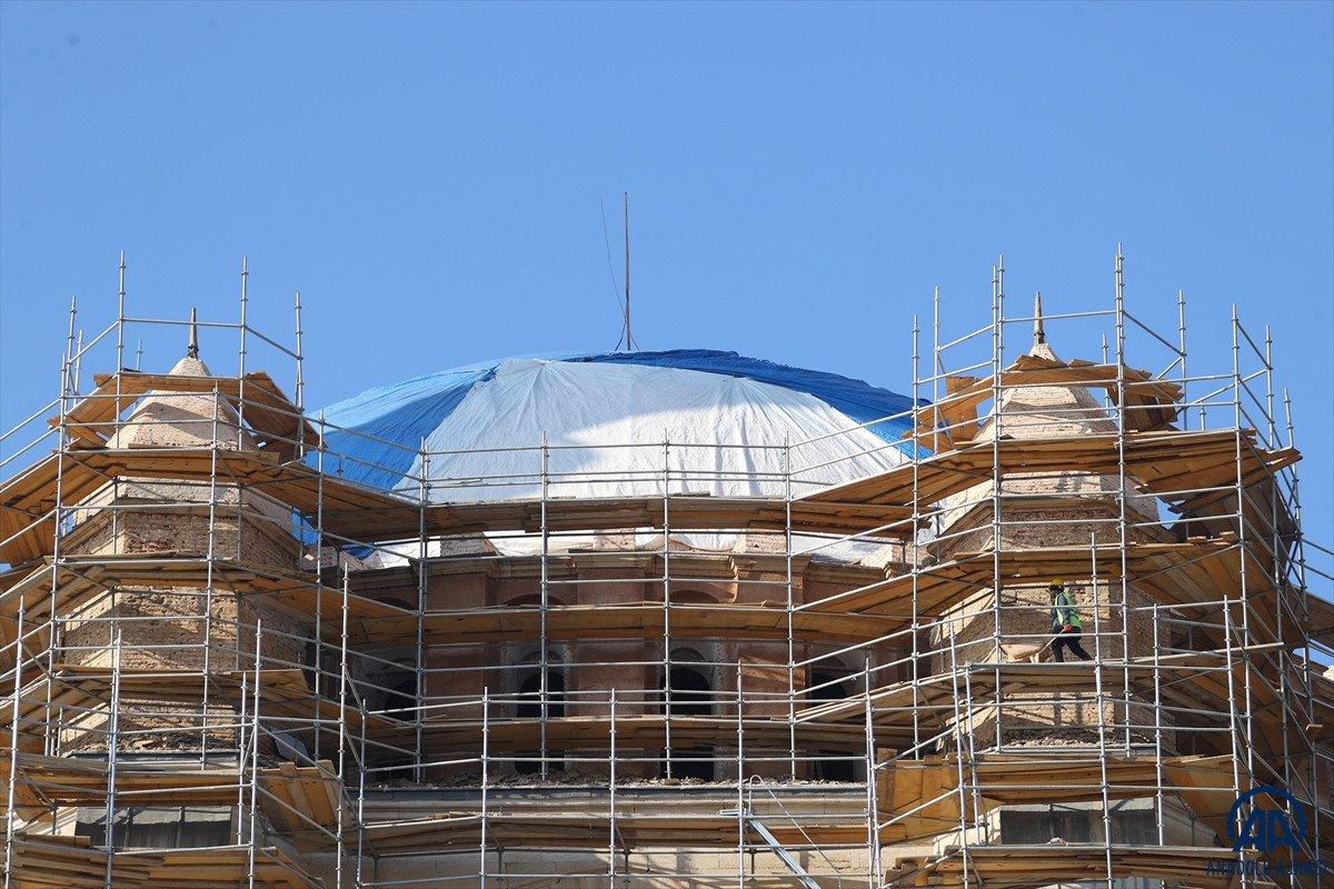 Selimiye Camisi'nde restorasyon sürüyor