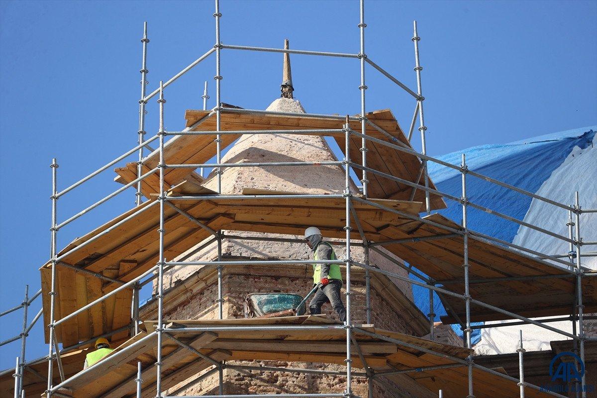 Selimiye Camisi'nde restorasyon sürüyor