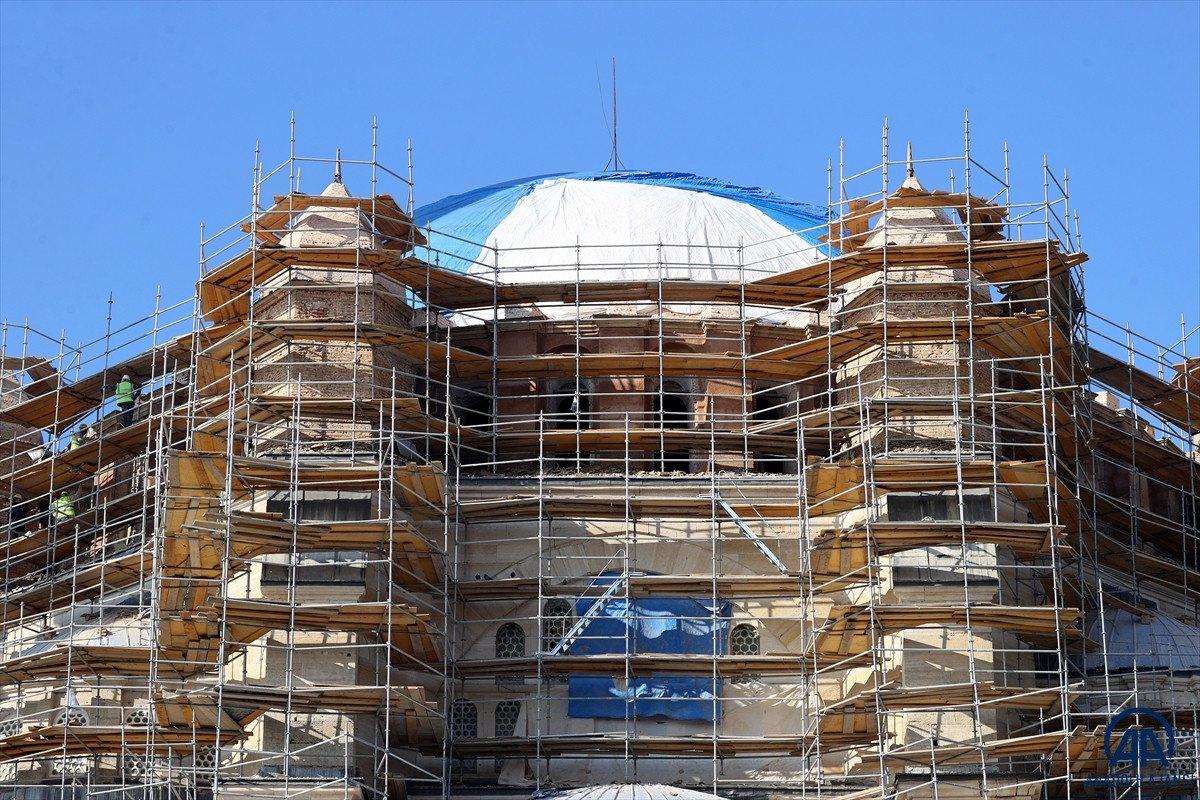 Selimiye Camisi'nde restorasyon sürüyor