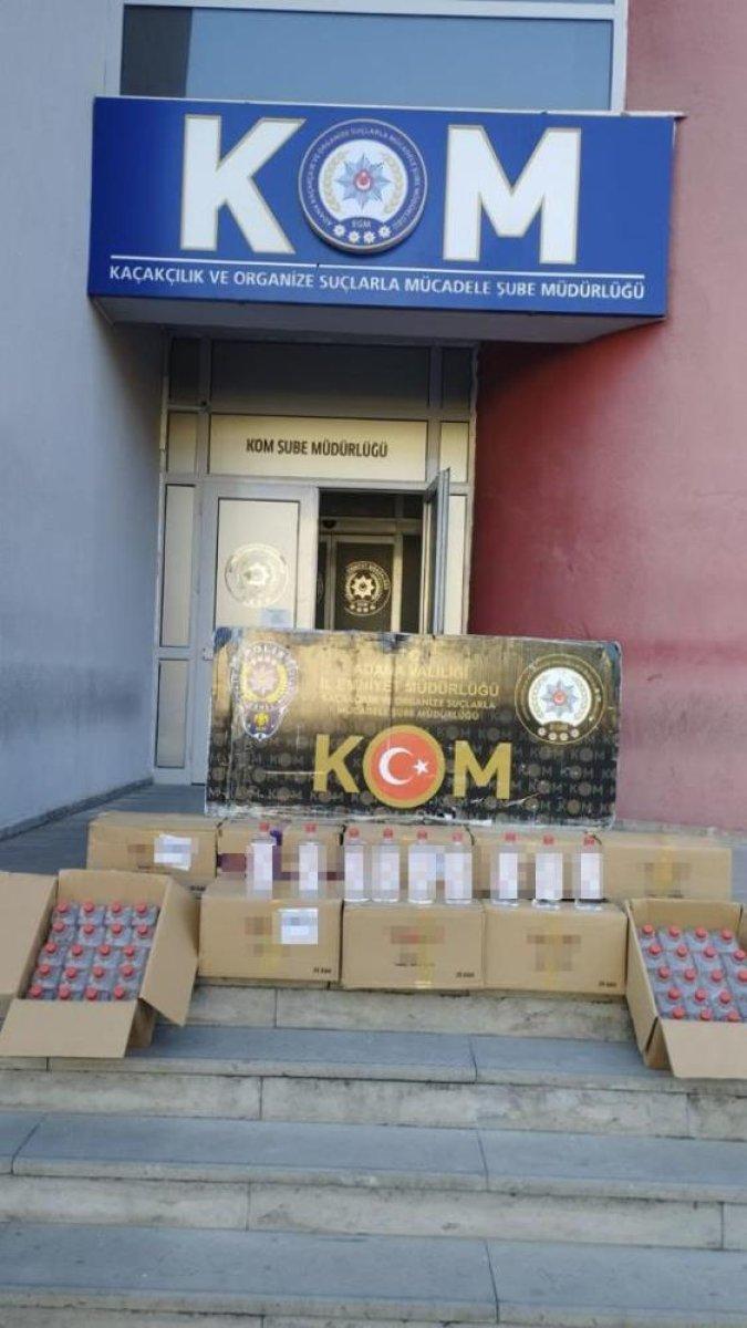 Adana'da 660 litre sahte içki ele geçirildi.