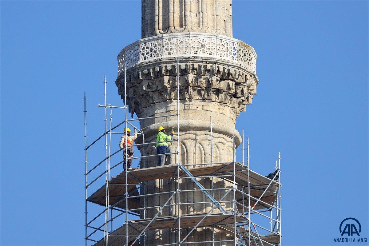 Selimiye Camisi'nde restorasyon sürüyor