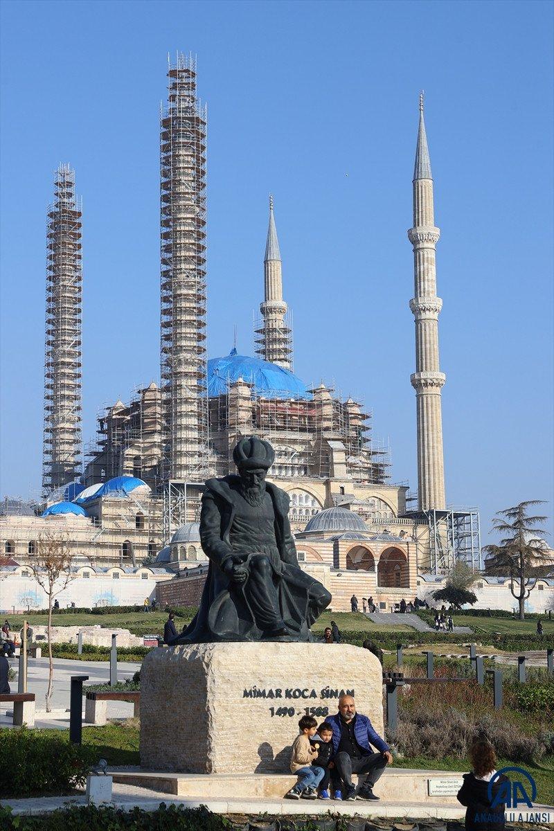 Selimiye Camisi'nde restorasyon sürüyor