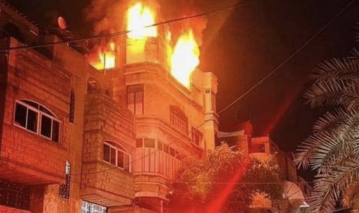 Gazze'de apartman yangını: 21 ölü