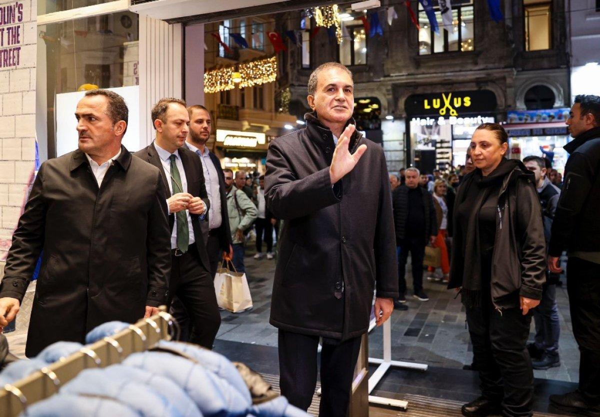 Ömer Çelik İstiklal Caddesi'nde konuştu: Terörü yenecek gücümüz var