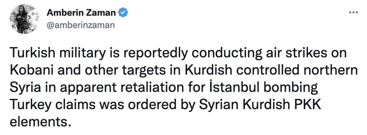 Amberin Zaman, PKK'ya yapılan operasyondan rahatsız