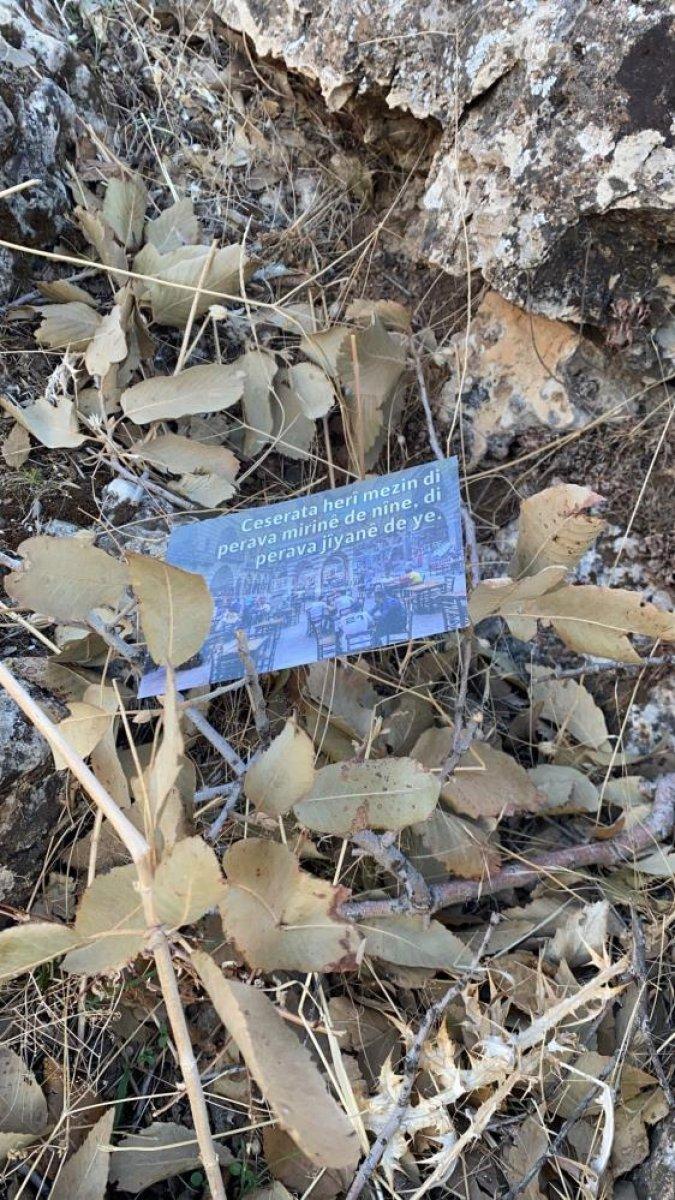 Mardin’de dağlara teröristler için broşür dağıtıldı