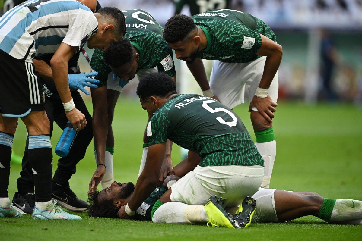 Arjantin - Suudi Arabistan karşılaşmasında korkutan an