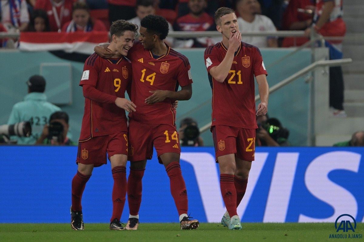 İspanya, Kosta Rika'yı 7 golle geçti