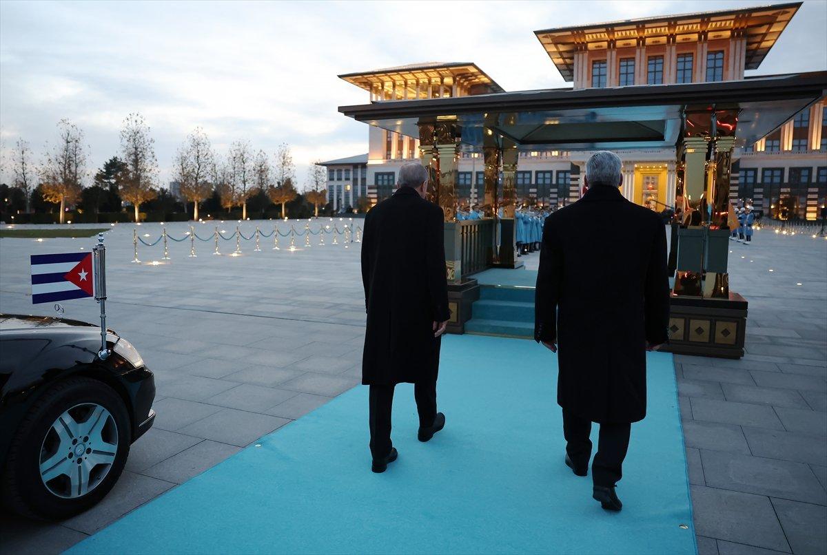 Küba Devlet Başkanı Canel Ankara'da