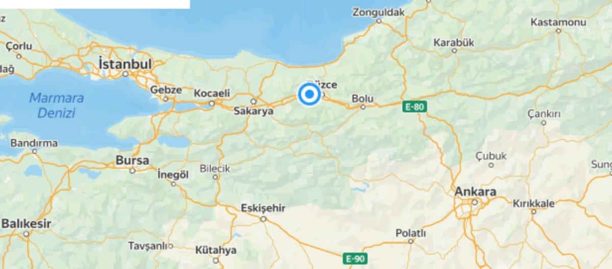 Düzce'de 5.9 büyüklüğünde deprem. İstanbul'da da hissedildi!