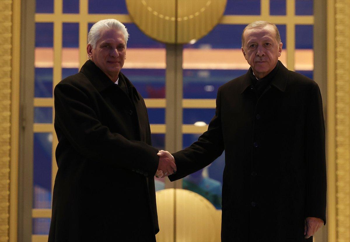 Küba Devlet Başkanı Canel Ankara'da