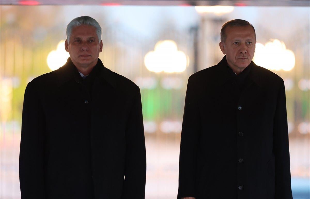 Küba Devlet Başkanı Canel Ankara'da